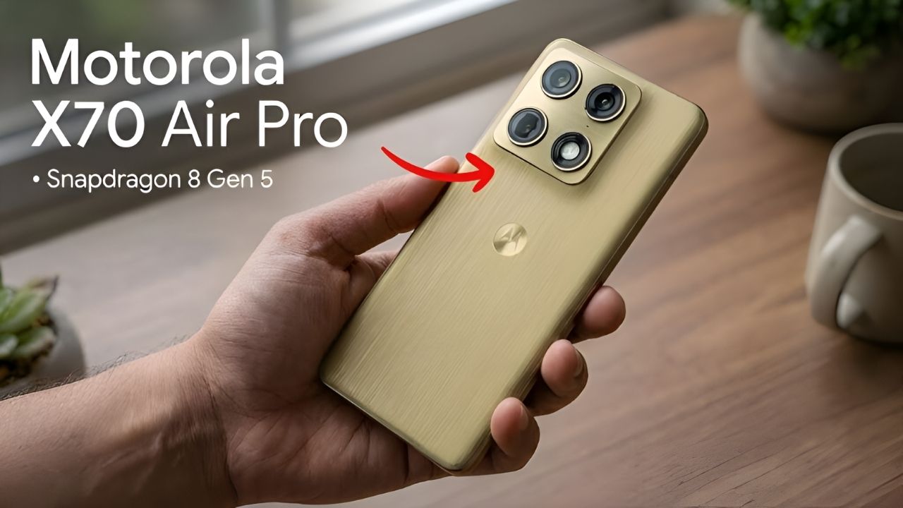 Moto X70 Air Pro 5G con diseño delgado, pantalla 165Hz y 256GB almacenamiento